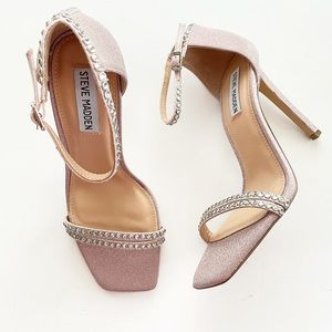 blush sparkle heels